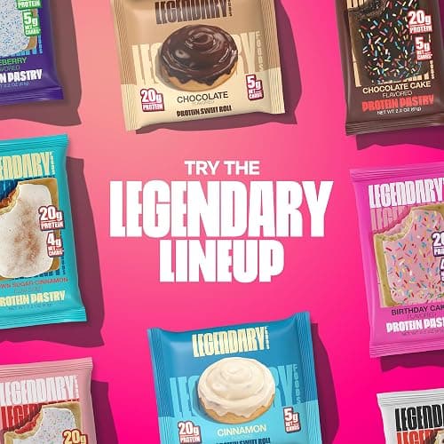 Legendary Foods 20g Protein Chocolate Sweet Roll - Premium High Protien Bars, Low Carb Meal Replacement Snack, Low Glycemic Index, Gluten Free Snacks - Zero Sugar, Keto and Diabetic Friendly 8-Pack thumbnail 8