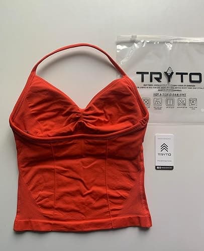 TRYTO Impact Longline Strappy Top Women Impact Longline Halter Tops Workout Longline Tank Top Compression Gym Fitness thumbnail 5