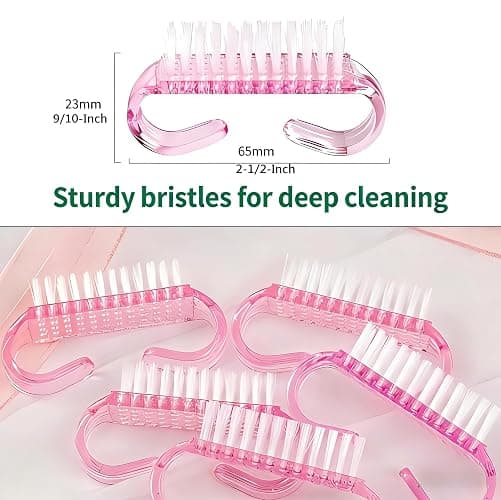 12-Pack Handle Grip Nail Brush(assorted color), Fingernail Scrub Cleaning Brushes for Toes and Nails Cleaner, Pedicure Brushes for Men and Women thumbnail 4