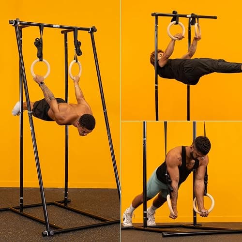 GRAVITY FITNESS Wooden Gymnastic Rings with Adjustable Straps with Buckle – Premium Calisthenic Olympic Rings for Gymnastics, & Full Body Fitness for Home and Gym Workouts thumbnail 5