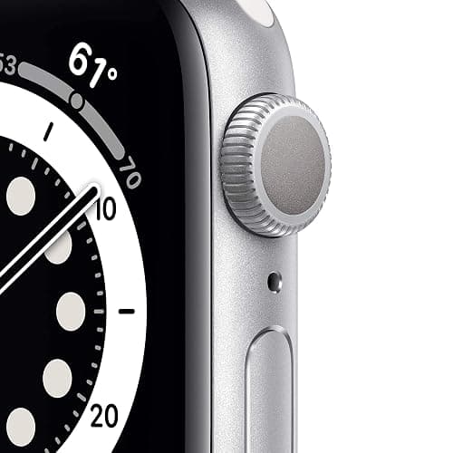 Apple Watch Series 6 (GPS, 40mm) - Silver Aluminum Case with White Sport Band (Renewed) thumbnail 2