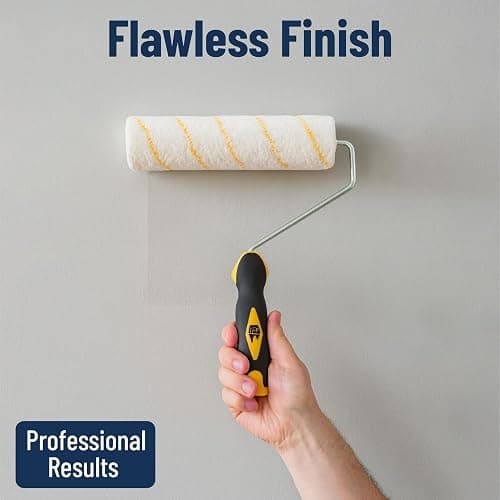 Bates- Paint Roller Kit, 19 pcs, Roller Set with Microfiber Sleeves & Frame, Tray, Angled Brush & Foam Brush, Paint Scrapers and More for Walls, Cabinets, Interior, Exterior, House Painting Supplies thumbnail 3