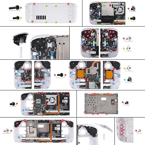 eXtremeRate Gradient Translucent Bluebell Faceplate Back Plate Shell for Steam Deck LCD, Handheld Console Replacement Housing Case, Custom Full Set Shell with Buttons for Steam Deck - Console Without thumbnail 9