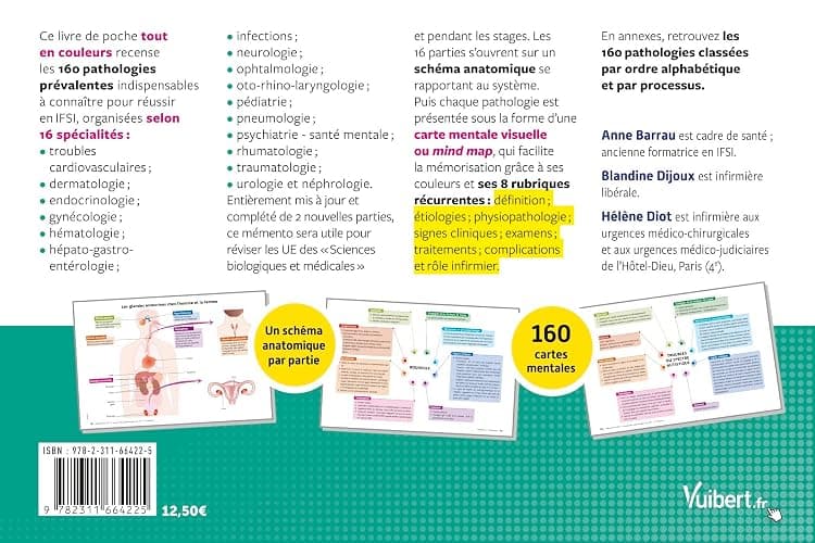 Mémento 100% visuel des pathologies IFSI: 160 cartes mentales colorées pour mémoriser facilement les pathologies au programme des études infirmières thumbnail 2