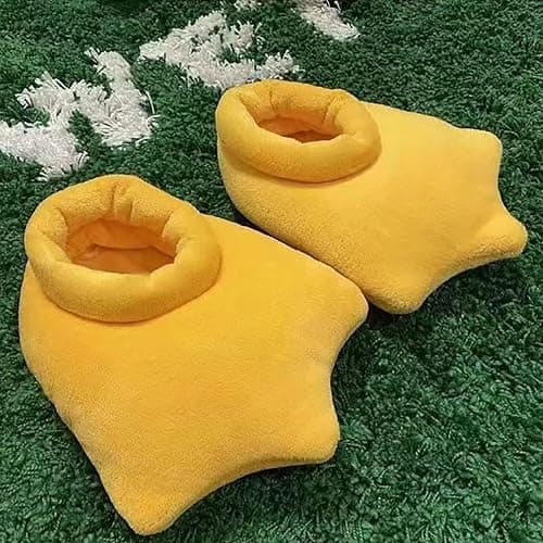 Cartoon Duck Feet House Slippers Cute Fluffy Claw Paw Indoor Shoes Funny Xmas Halloween Plush Fuzzy Warm Home Slippers thumbnail 3