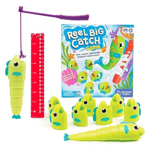 Educational Insights Reel Big Catch Game - Preschool Math Games for 4 Year Olds, Who Can Catch the Longest Fish Game, Kindergarten Learning Activities, Fishing and Counting Games for Kids Ages 3-5 - Image 1
