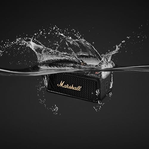 Marshall Emberton III Portable Bluetooth Speakers, Wireless, IP67 Rating Dust & Water Resistant, 32+ Hours Playtime, Quick Charge - Black & Brass thumbnail 10