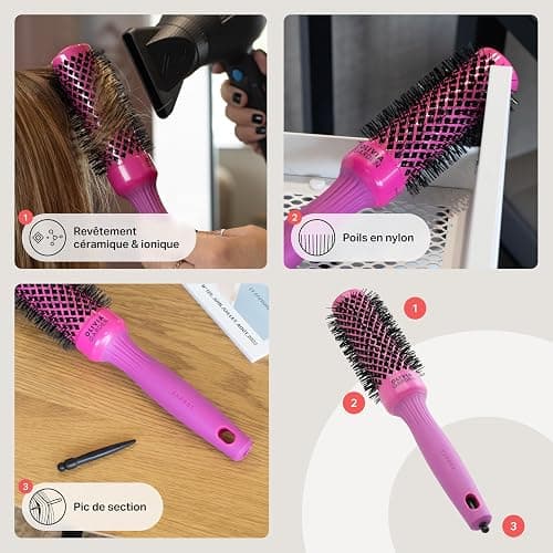 Olivia Garden Expert Blowout Shine – Brosse ronde en céramique antistatique pour brushing brillant et sans frisottis thumbnail 4