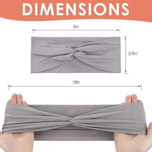 Panleding 12 Pcs Stretchy Headbands for Women, Absorbed Sport Headband Soft Twist Knotted Headbands for Daily Life Yoga Workout thumbnail 2