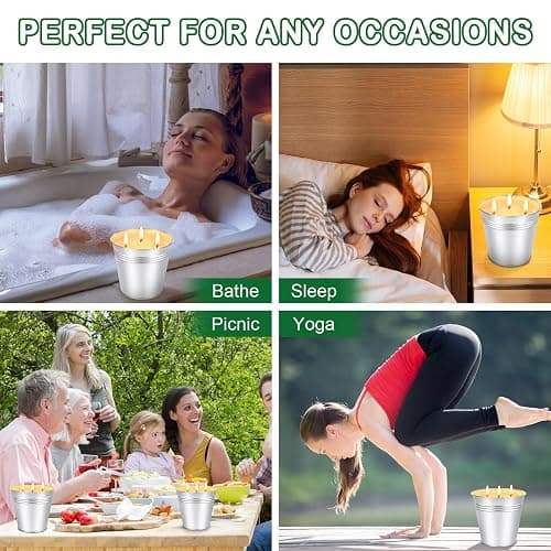 Citronella Candles Outdoor - Large 34oz Citronella Candle for Patio up to 200 Hours Burning, 3-Wick Summer Outdoor Candles Bulk for Home,2pcs Soy Wax Candle for Garden Camping Party Yard Balcony thumbnail 6