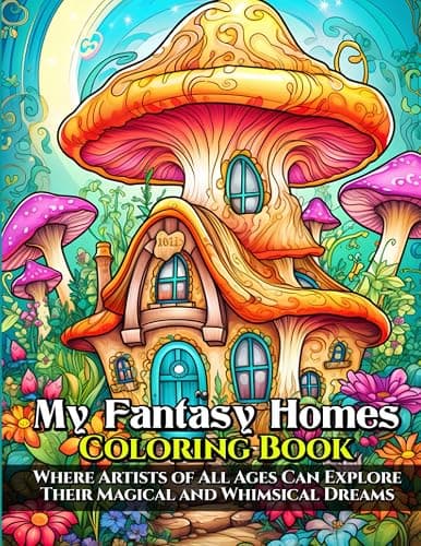 My Fantasy Homes Coloring Book: Where Artists of All Ages Can Explore Their Magical and Whimsical Dreams - Image 1