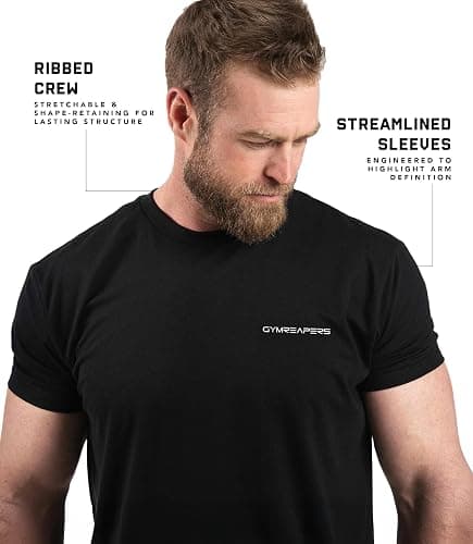 Gymreapers Skull Moisture Wicking T-Shirts for Men - Short Sleeve Workout Gym Shirts - Running Athletic Tees & Dry Fit Tshirt thumbnail 6