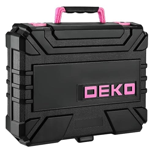 DEKOPRO Drill Set, Home Tool Set with 8V Pink Cordless Drill, Hand Tool Kit for Women, 126 pcs thumbnail 6