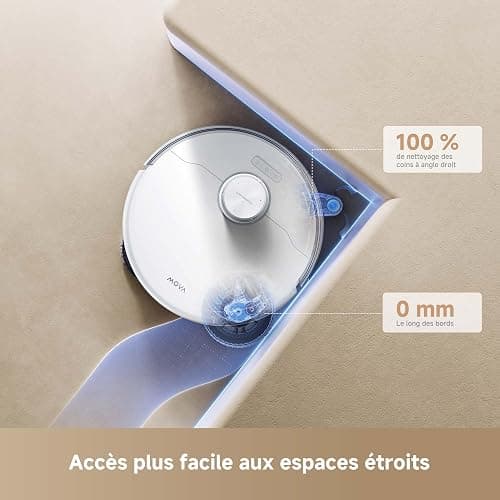 MOVA P50 Pro Ultra Robot aspirateur avec lingette adaptative, puissance d'aspiration de 19 000 Pa avec brosse anti-enchevêtrement, nettoyage automatique de la lingette et de la plaque de lavage à 75°C thumbnail 2