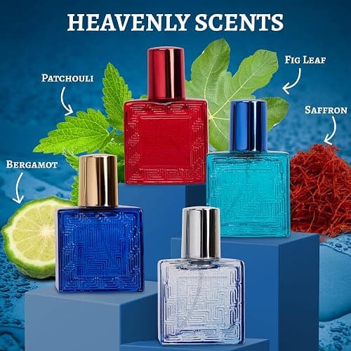 NovoGlow Verse Mini 4-Piece Fragrance Gift Set for Men - Aromatic, Floral, Oriental & Woody Notes - Individually Boxed - Travel Size - 25ml Eau De Parfum thumbnail 2