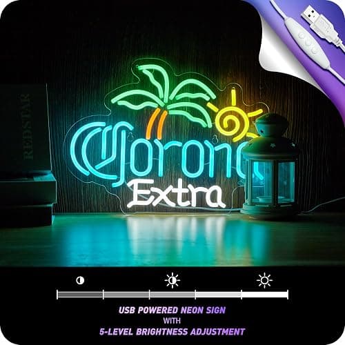 Palm Tree Coron Beer Neon Sign for Wall Decor Bar Light Up Signs Extra Beer LED Lights Man Cave Pub Store Party Club Gifts thumbnail 5