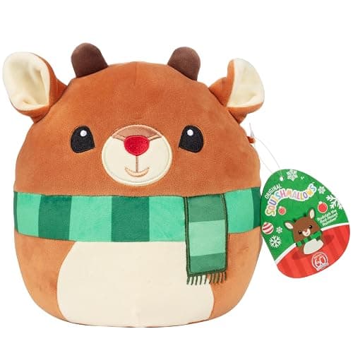 Squishmallows Original 8-Inch Rudolph The Red Nosed Reindeer - Official Jazwares Christmas Plush - Collectible Soft & Squishy Stuffed Animal Toy- 2025 Limited Edition - Gift for Kids, Girls & Boys - Image 1