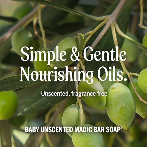 Dr. Bronner's Pure-Castile Magic Bar Soap (Baby Unscented, 5 oz, 6-Pack) - Made with Regenerative Organic Certified Oils, For Face, Body & Hair, Gentle for Sensitive Skin - Vegan, Non-GMO thumbnail 5