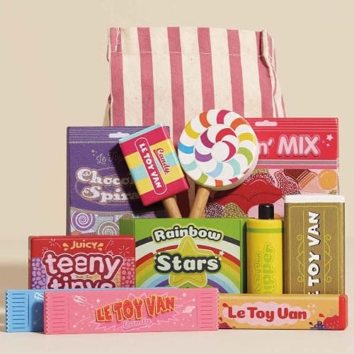 Le Toy Van - Pretend Play Wooden Candy Play Food Set | Kids Role Play Wooden Food Toy | Great As a Gift - Suitable for 2 Years + (TV335) thumbnail 4