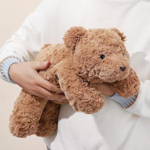 IFX24 10Lbs Weighted Bear Stuffed Animal, 27.5" Sturdy Soft Brown Teddy Bear Plush Toy for Adults, Huggable Companion for Cuddling thumbnail 3
