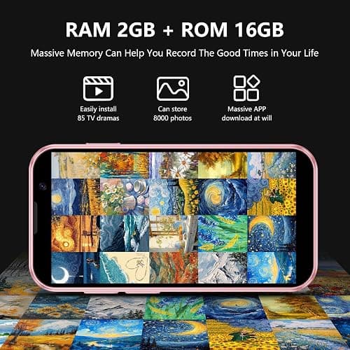 soyes Mini Phone World's Smallest 3.0" HD Touch Screen Mini Smartphone Unlocked Android Compact Mobile Phone for Kids & Students Cell Phone wih Quad-Core Dual SIM Face ID 2GB+16GB Pink thumbnail 4