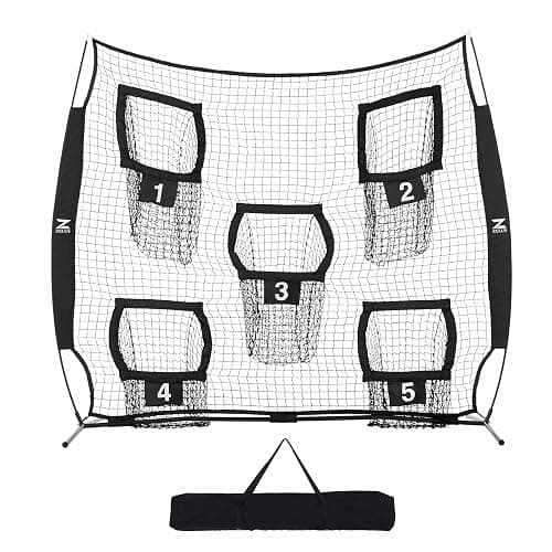 ZELUS 7 x 7ft Football Trainer Throwing Net | Training Target Practice with 5 Targets | Great for Quarterback | Includes Carry Bag - Image 1