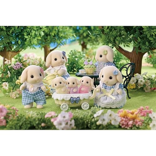 Calico Critters Flora Rabbit Family - Set of 5 Collectible Doll Figures for Children Ages 3+ thumbnail 6