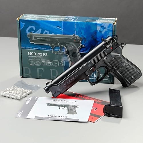 Umarex Beretta M92FS Noir Culasse Métal Spring 0.5J Adulte Unisexe, Taille unique thumbnail 5
