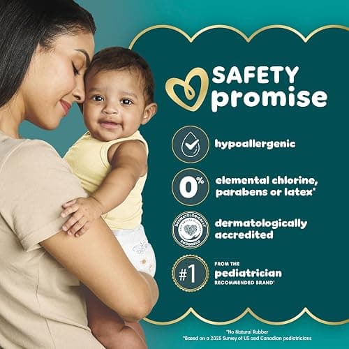 Pampers Swaddlers Diapers, Size 1, Absorbent, Keeps Baby Dry and Comfortable, Skin Safe Disposable Baby Diaper, 1 Pack (Count of 160) thumbnail 3