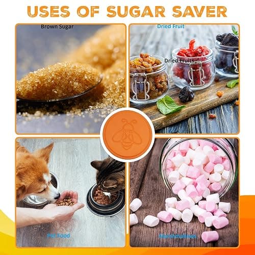 ENOLVO Terracotta Brown Sugar Saver- Brown Sugar Keeper Disc to Maintain Food Moisture in Storage Container - Terra Cotta Bear Softener Alternative - 1Pack thumbnail 6