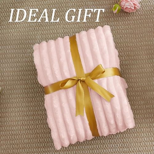 BEDELITE Pink Fleece Throw XL Blanket, Fluffy Blanket for Couch, 50x70 | Soft Warm Plush Cozy Blanket, Fuzzy Blanket for Sofa Bed Bedroom Living Room Decor, Couverture, Gifts for Women Men Friends thumbnail 6