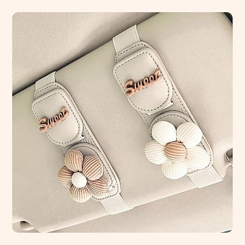 UINSUE Car Sunglasses Holder Eyeglass Clip with Sun Visor Storage for Cards Magnetic Eyewear Clamp Car Decor thumbnail 7