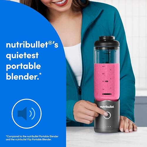 nutribullet Flex Portable Blender NBPB50200, Gunmetal Gray thumbnail 7