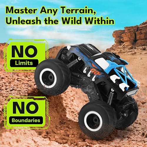 Threeking 1:16 Waterproof Monster Truck Toys RC Cars Amphibious Remote Control Car Trucks 4WD All Terrain Off-Road Pickup Toy for 6 7 8 9 10 11 12 Year Old Boys Girls Kids Gifts Presents thumbnail 4