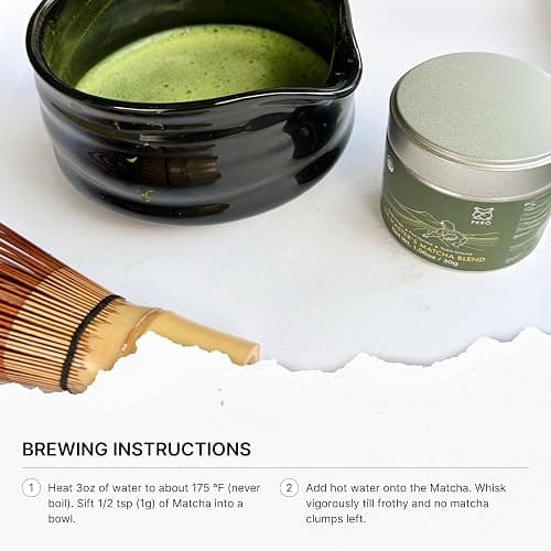 FKRO Organic Tea Master's Ceremonial Grade Japanese Matcha Green Tea Powder. 1st Harvest, Single Origin, Sugar-free. Flown in Fresh from Japan Every Month (30g/1.06oz) Tin thumbnail 6