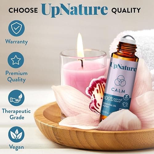 UpNature Calm Essential Oil Roll On - Stocking Stuffers for Teen Girls and Women - 100% Natural Stress Relief Aromatherapy Blend - Relaxation Self Care Gifts for Women thumbnail 6