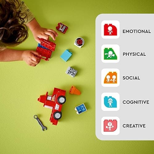 LEGO Disney Pixar Mack at The Race Cars Toys - Pixar Cars Birthday Gift for Toddlers, Preschool, Boys & Girls, Ages 2+ - Educational Building Toys Set - 10417 thumbnail 4