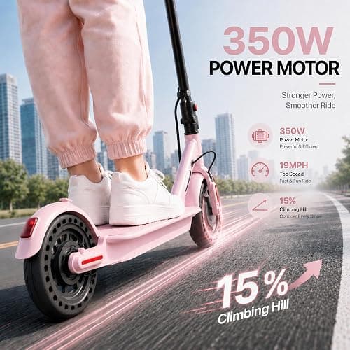 Joyhis Electric Scooter for Adults with Seat, 19Mph Escooter, 15-21 Miles Range Scooters, 8.5" Folding Scooters with APP Control, 350W Commuting Scooter Kick Scooter for Adults, for Teens thumbnail 4