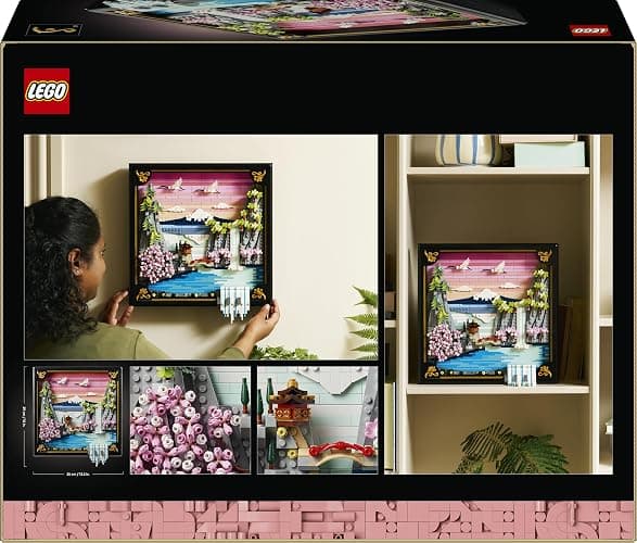 LEGO Art Japanische Kirschblütenlandschaft - DIY Set - Bauset für Erwachsene - 3D Wandkunst im Rahmen mit dem Fuji-Berg, Sakura (Kirschblüten) und Wasserfall - Geschenk für Männer und Frauen - 31218 thumbnail 12