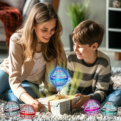 UROINT 2025 Flying Orb Ball for Kids, Magical Galaxy Hover Cosmic Space Boomerang Rotating Floating Mini Hand Drone Stocking Stuffer Xmas Toys for Girls Boys Teen Age 6 7 8 9 10+ Blue thumbnail 6
