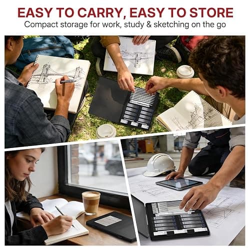 WUO 0.5&0.7mm Mechanical Pencil Set with Eraser Pen, 8PCS Metal Mechanical Pencils, 480 HB Lead Refills, 3PCS 4B Erasers, 10PCS Eraser Refills for Writing, Drafting, Drawing & Sketching thumbnail 6