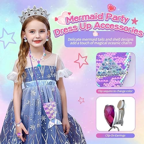 Cherry Tale Mermaid Toys Gifts for Girls 4-6 7 8 9 10 Years Old, Girls Birthday Gifts Set with Light Up Star Pillow Diary Plush DIY Water Bottle Kits, for Daughter Niece Christmas thumbnail 4