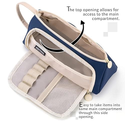 EASTHILL Big Capacity Pencil Case Pouch Pen Case Simple Stationery Bag School College Office Organizer for Teens Girls Adults Student thumbnail 3