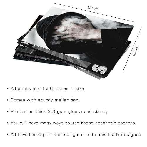 Photo Collage Kit Gloomy for Wall, 100 Pictures Black and White Aesthetic Posters for Wall Decor | Dark Academia Retro Decor for Bar thumbnail 3