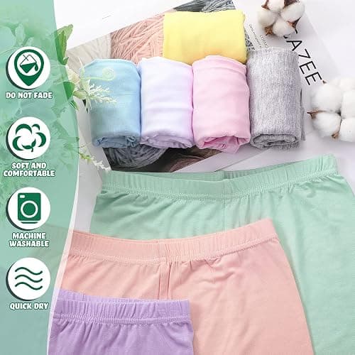 Boyiee 8 Pack Girls Toddlers Dance Shorts Bike Shorts for Dance Gymnastics Yoga Safety Active Under Dress thumbnail 5