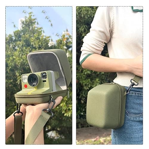 WOGOZAN Camera Case for Polaroid Now/Now+/I-Type/Flip Instant Camera, Green | Protective Case for Polaroid Now 2nd/3rd, Now+ Gen 2/3rd, I-Type, OneStep Camera, Hard Shell Case, Shoulder Strap, No Camera thumbnail 7