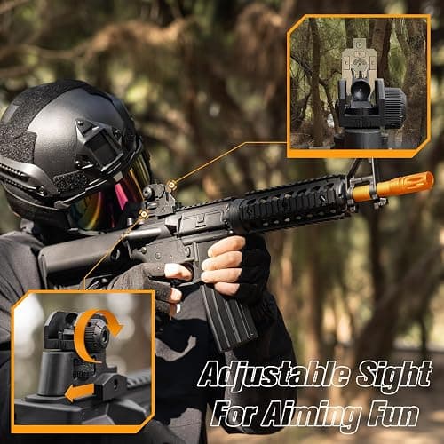 JellyBullet Automatic Blaster 850102 Black, Metal Gear, Larmside Nylon 3.9 Pounds, XT30 Plug 280 FPS & 100+ Ft Range, Automatic Repeating & Automatic Single, Pre-Feeding Magazine, Ages 18+ (DarkMfour) thumbnail 4