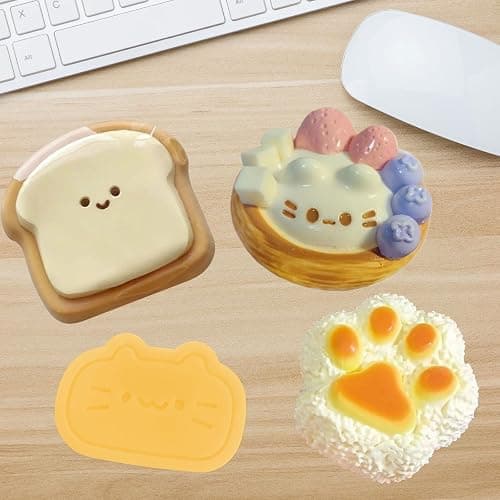 SSKHE 4Pcs Taba Squishy Set,Strawberry + Hamster + Cat Paw + Hamster+ Oreo , Fufu Squishy Squeeze Toy Squishes Kit for Stress Relief Sensory Play Fidget Gifts (Style A) thumbnail 2