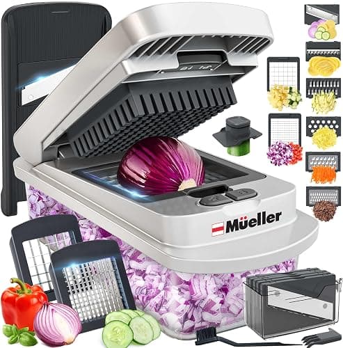 Mueller The Real Original Pro Chopper since 2013 Vegetable Chopper Mandoline Slicer, 8 Blade Food Veggie Chopper Onion Vegetable Cutter with Container, Kitchen Gadgets & Essentials, (10 in 1) - Image 1