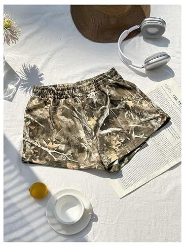 MakeMeChic Women's Sweat Shorts Camo Boxer Workout Shorts thumbnail 5